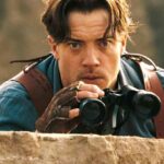 Os atores Brendan Fraser e Rachel Weisz caracterizados como Rick e Evelyn O'Connell na franquia A Múmia 4.