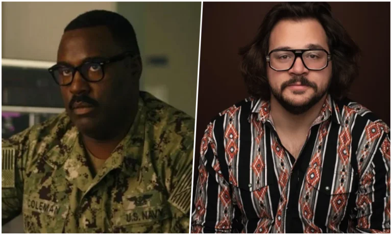 Bashir Salahuddin e Michael Strassner ao lado de Nina Concepción no set de Ruthie entra para um culto da morte