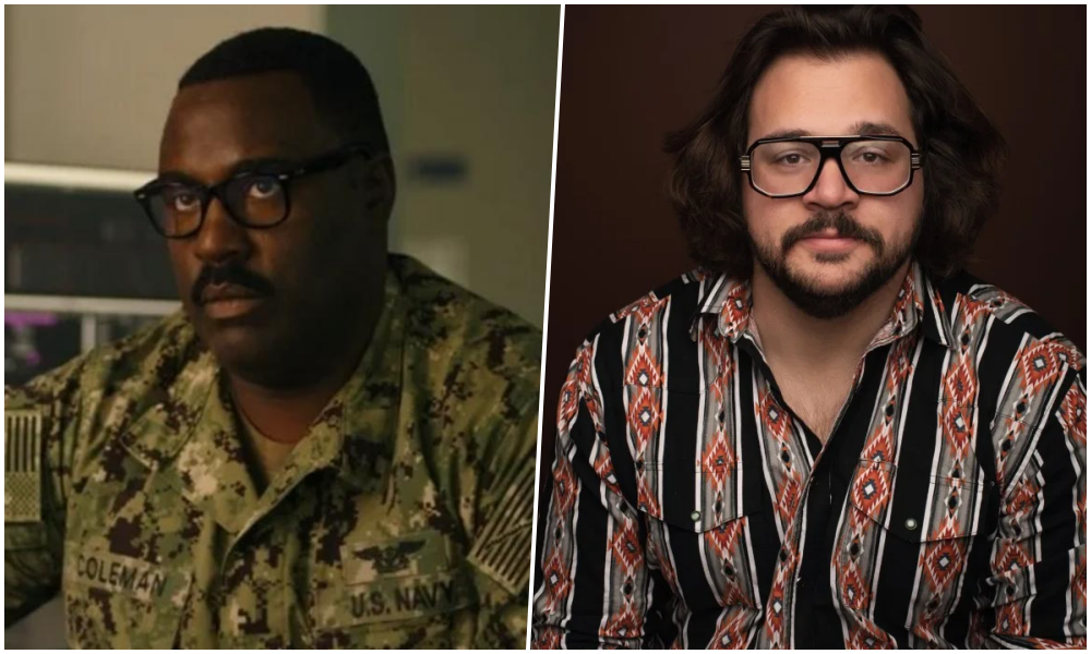 Bashir Salahuddin e Michael Strassner ao lado de Nina Concepción no set de Ruthie entra para um culto da morte