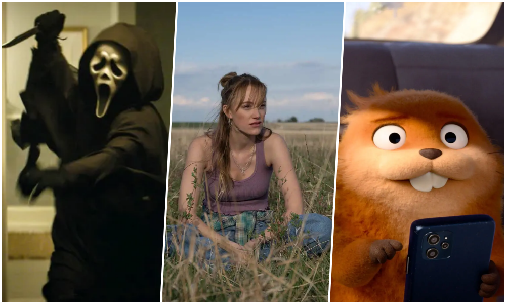 Personagens da animação Hoppers da Pixar em cena de aventura.