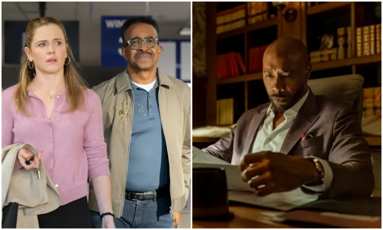 Cena promocional de Watson e DMV mostrando os protagonistas da CBS