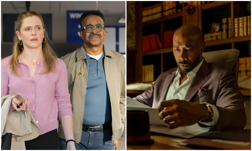 Cena promocional de Watson e DMV mostrando os protagonistas da CBS