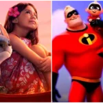 Logotipos das franquias Lilo & Stitch e Os Incríveis da Disney e Pixar.