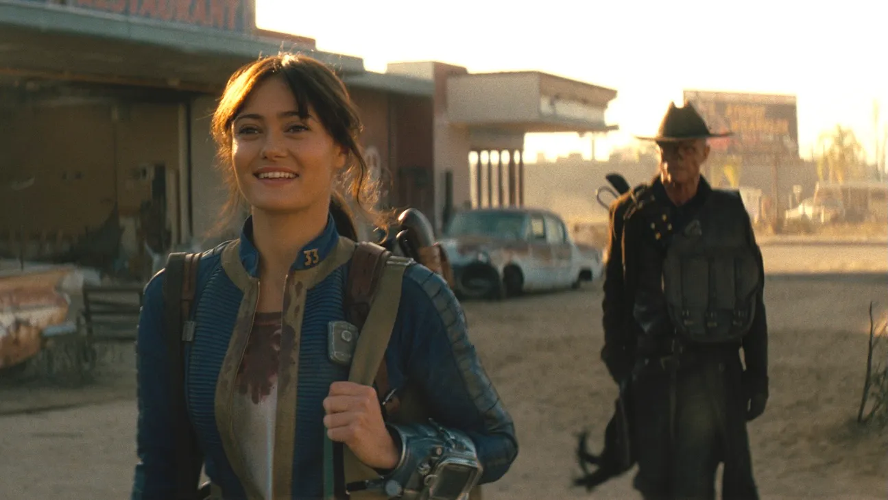 Cena da série Fallout exibida no Prime Video durante a segunda temporada