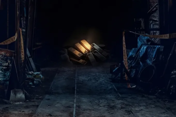 Cartaz de Gold Land com protagonistas Park Bo-young e Kim Sung-cheol