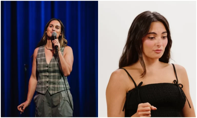 Hannah Berner e Paige DeSorbo em ensaio para a nova série de comédia da Netflix produzida por Amy Poehler