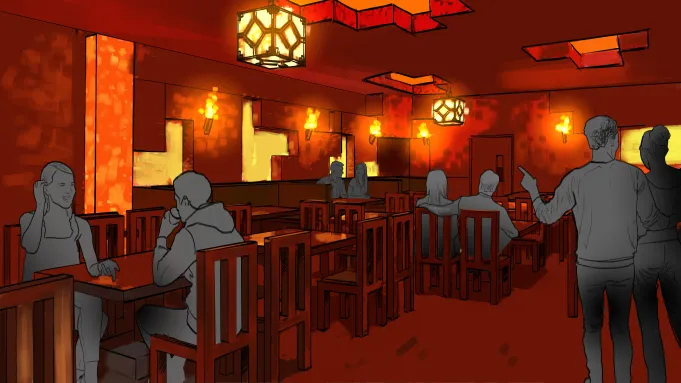 Mojang Studios utiliza o motor gráfico do jogo para desenhar atrações físicas do Minecraft World.