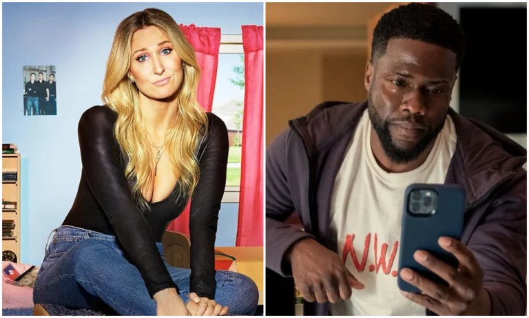 Nikki Glaser em evento comentando recusa a roast de Kevin Hart