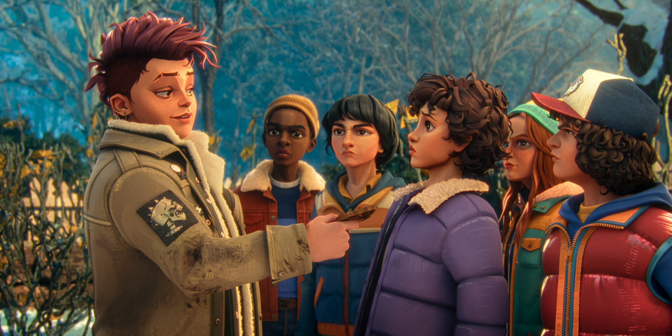 Personagens de Stranger Things em versão animada na série Tales From 85