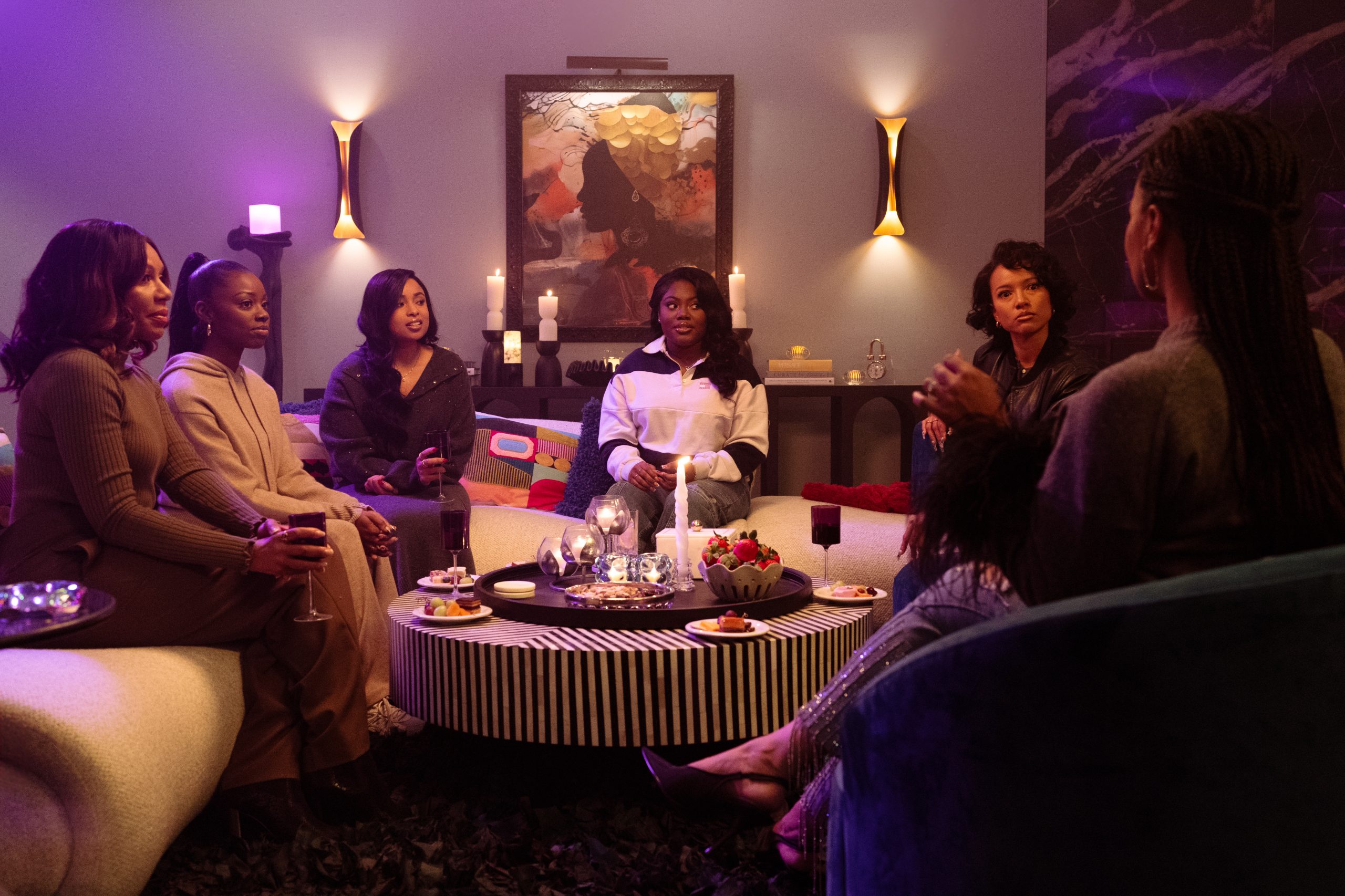 Elenco de The Chi em cena da oitava temporada