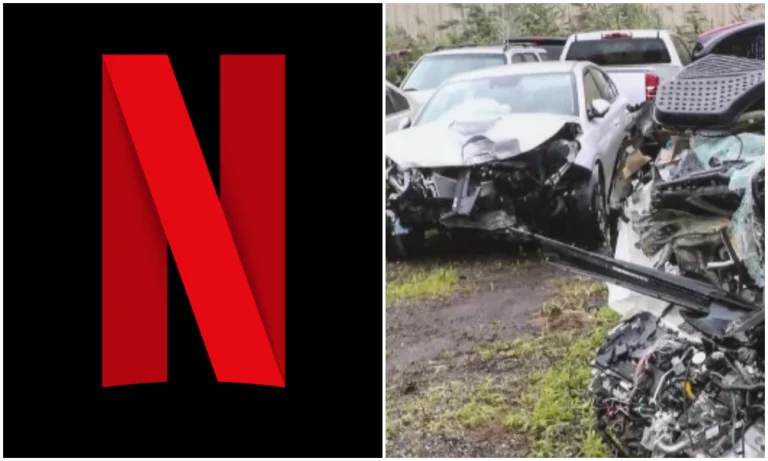 Imagem de arquivo policial do carro destruído no caso Mackenzie Shirilla em Ohio.