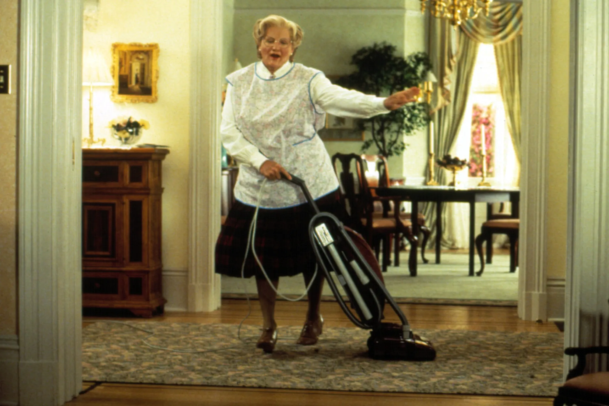 Robin Williams as Daniel Hillard/Mrs. Doubtfire in 'Mrs. Doubtfire'.