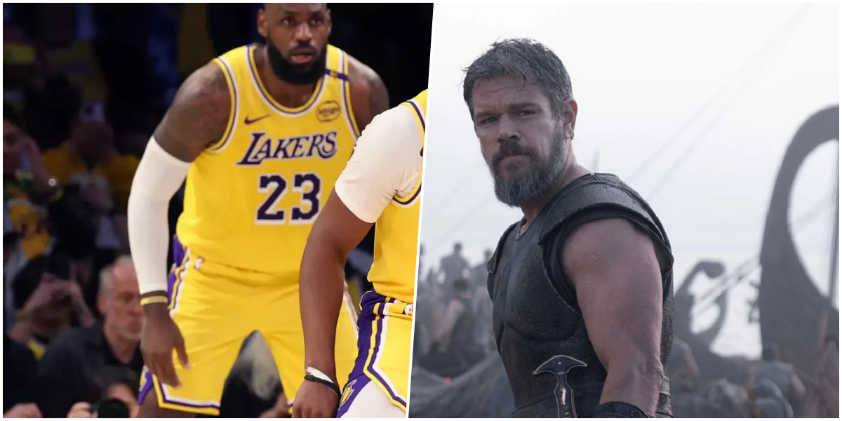 LeBron James e Bronny James em vídeo promocional do filme A Odisseia, de Christopher Nolan.