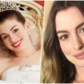 Imagem de Anne Hathaway em evento promocional relacionado a O Diário da Princesa e projetos recentes da atriz em Hollywood