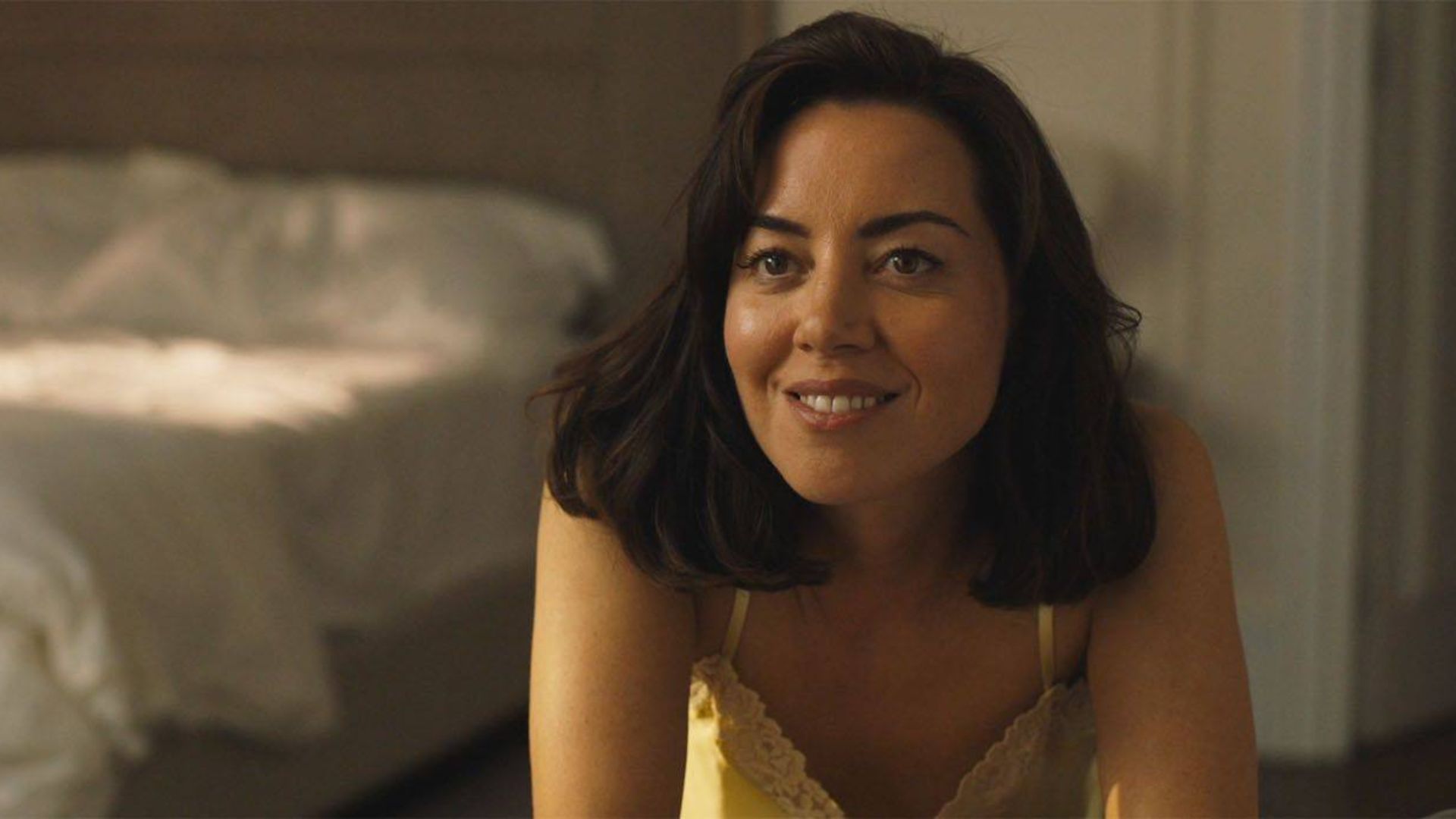 Aubrey Plaza em aparição pública após anúncio da gravidez do primeiro filho