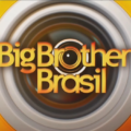 Logotipo iluminado do programa Big Brother Brasil nos estúdios da Rede Globo