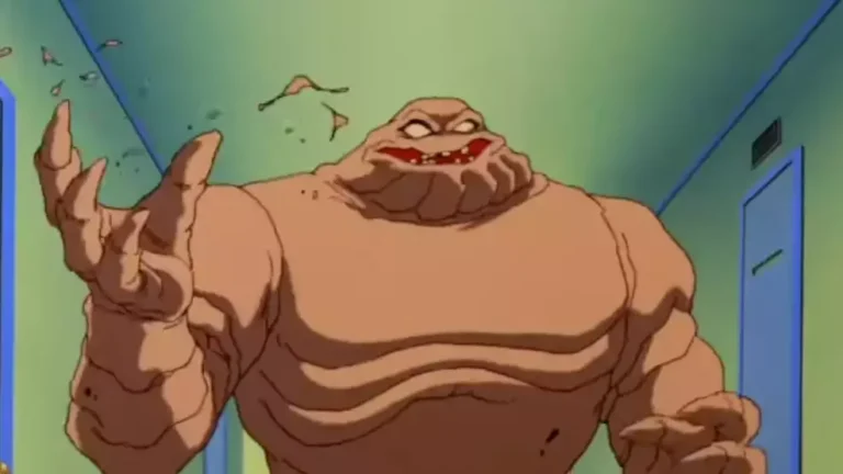 Sombra projetada de uma figura monstruosa com braço transformado em lâmina em cenário de suspense.