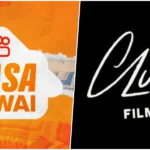 Logo Casa do Kwai a (esquerda) e a (direita) logo da distribuidora Clube Filmes