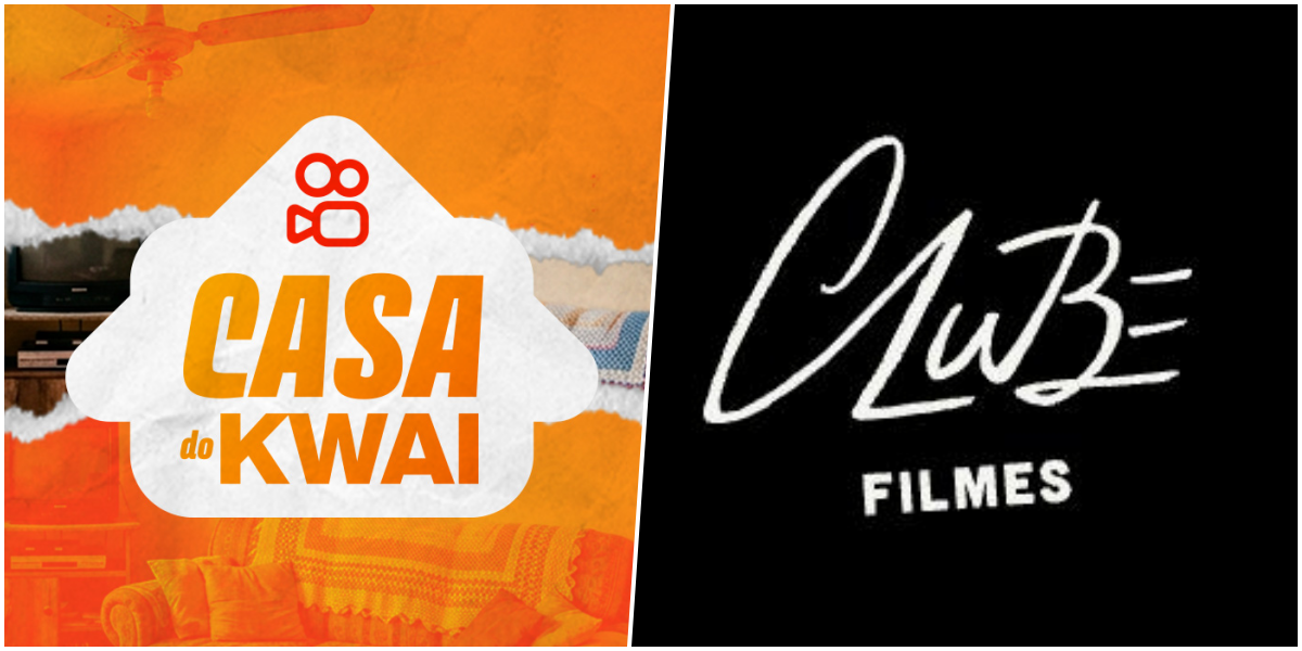 Logo Casa do Kwai a (esquerda) e a (direita) logo da distribuidora Clube Filmes