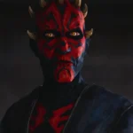 Darth Maul em cena de Shadow Lord enfrentando inimigos com sabre de luz