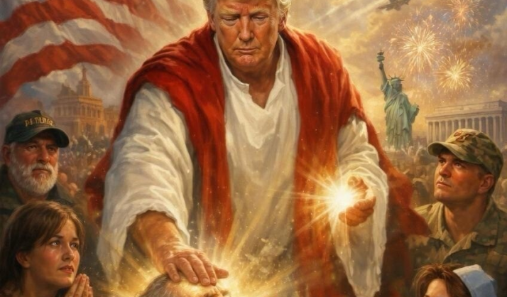 donald-trump-imagem-jesus-blasfemia Captura de tela da rede social Truth Social com o perfil oficial de Donald Trump.