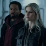 Atriz Erin Moriarty em cena de The Boys durante quinta temporada