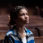 Zendaya caracterizada como Rue em cena da terceira temporada de Euphoria.