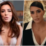 Eva Longoria e Kim Kardashian no set de The Fifth Wheel