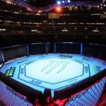 Visão do lutador Gilbert Durinho durante pesagem oficial do UFC para o confronto contra Mike Malott.