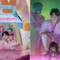 Foto mostra combos do McDonald’s inspirados em Guerreiras do K-Pop com cards colecionáveis, personagens Saja Boys e itens temáticos do filme.