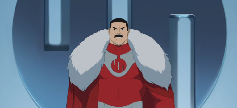 Cena da série Invencível com Mark Grayson em ação no trailer do episódio 6 da 4ª temporada no Prime Video