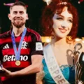 O jogador Jorginho em campo pelo Flamengo e a cantora Chappell Roan em apresentação no Lollapalooza.