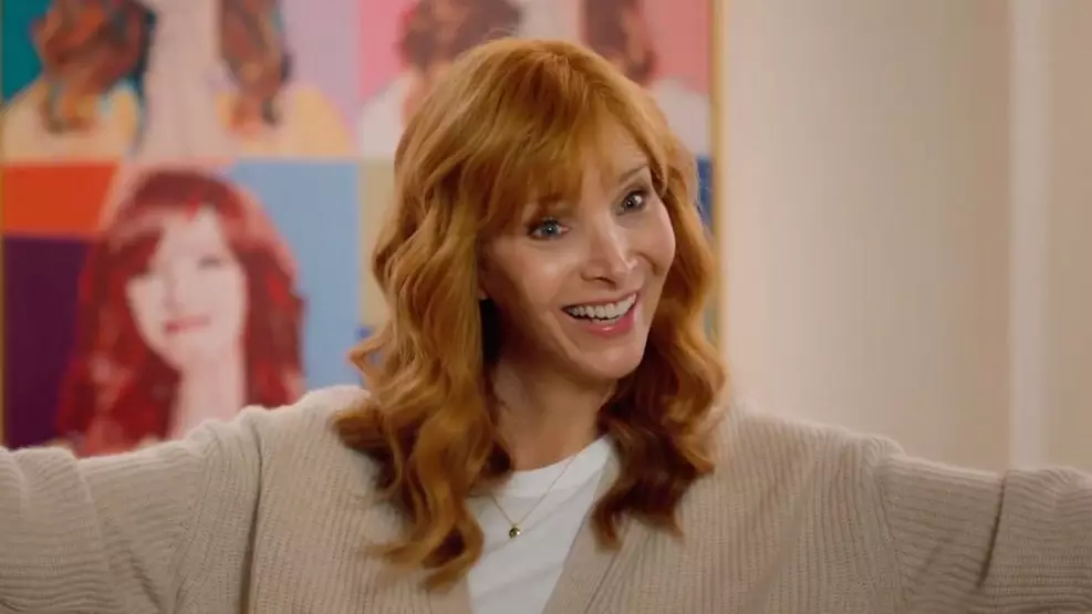 Lisa Kudrow em cena de The Comeback durante gravação de série de comédia