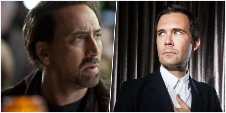 O ator Nicolas Cage em uma performance sombria e misteriosa no universo de Longlegs.