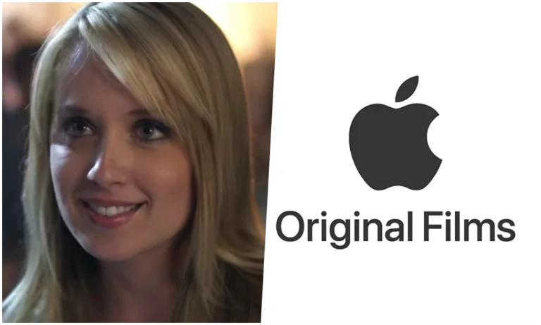 Megan Park em evento promovendo novo projeto com a Apple Original Films