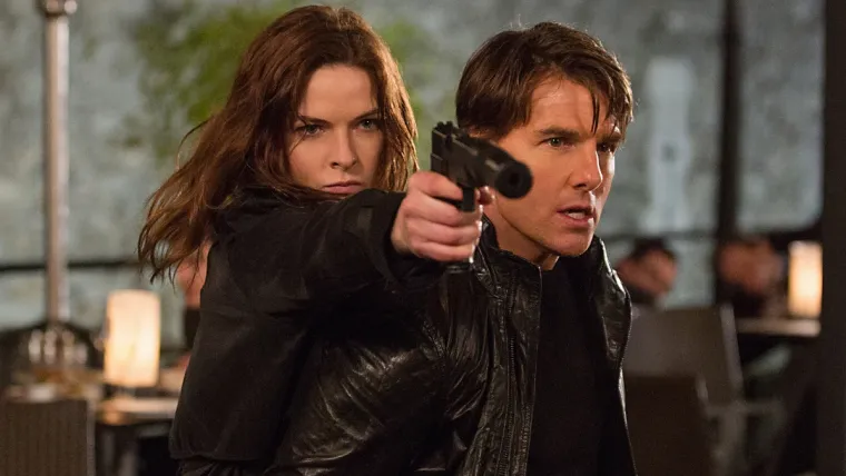 Missão: Impossível - Nação Secreta: Cena de Missão Impossível Nação Secreta com Ethan Hunt em sequência de ação intensa
