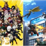 Imagem promocional de My Hero Academia celebrando 10 anos do anime