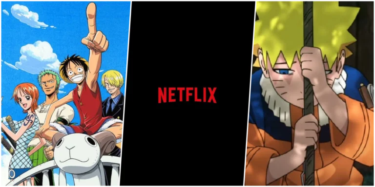 Interface da Netflix com seleção de animes disponíveis no catálogo atual