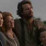 Cena do teaser de Os Pioneiros na Netflix mostrando a família Ingalls em uma carroça atravessando a pradaria.