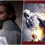 Oscar Isaac em evento promocional comentando negociações com a Marvel sobre Filhos da Meia-Noite