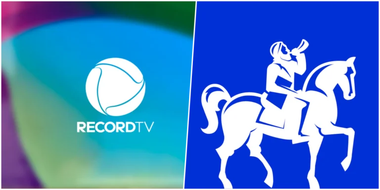 A (esquerda) logo da Record e a (direita) logo do Estadão.