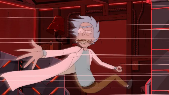 Uma cena da nona temporada de 'Rick and Morty.