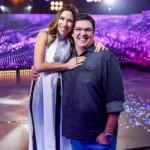 Patricia Abravanel com Michael Ukstin, que dirigiu vários de seus programas no SBT.