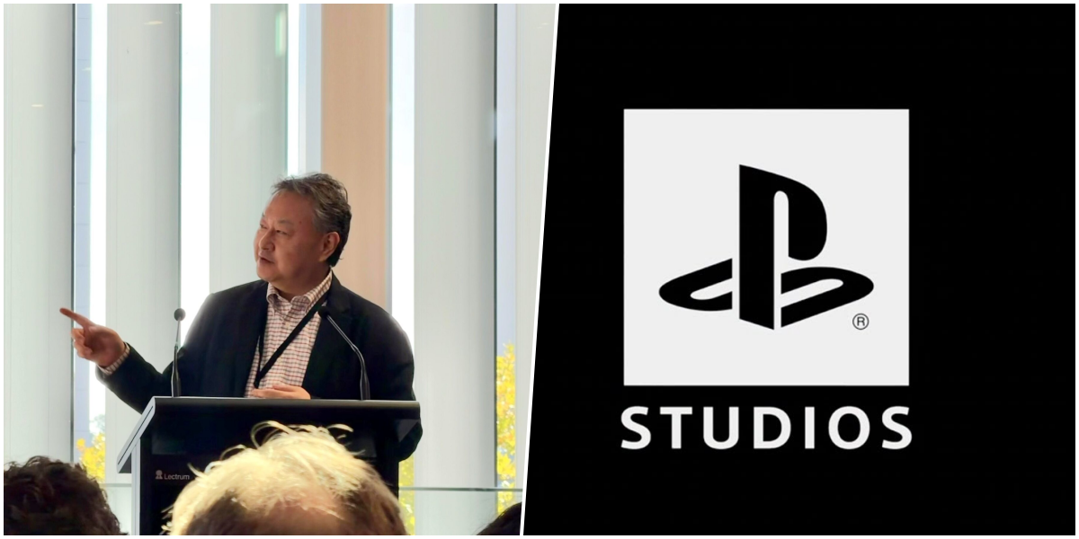 Shuhei Yoshida durante palestra em evento sobre jogos independentes