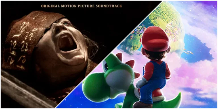 'O Filme do Super Mario Galaxy', à direita, 'A Múmia de Lee Cronin'