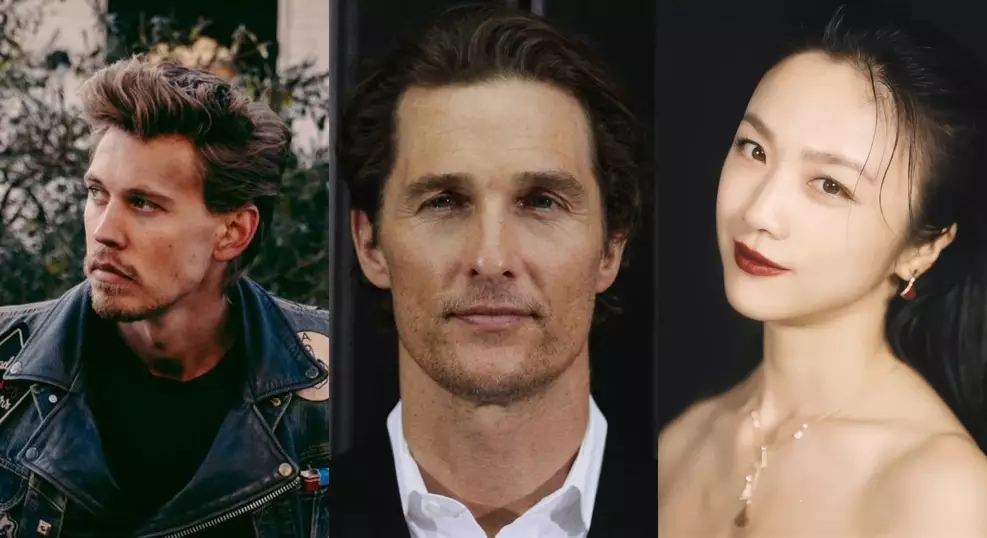 Elenco principal reunido para o faroeste The Brigands of Rattlecreek