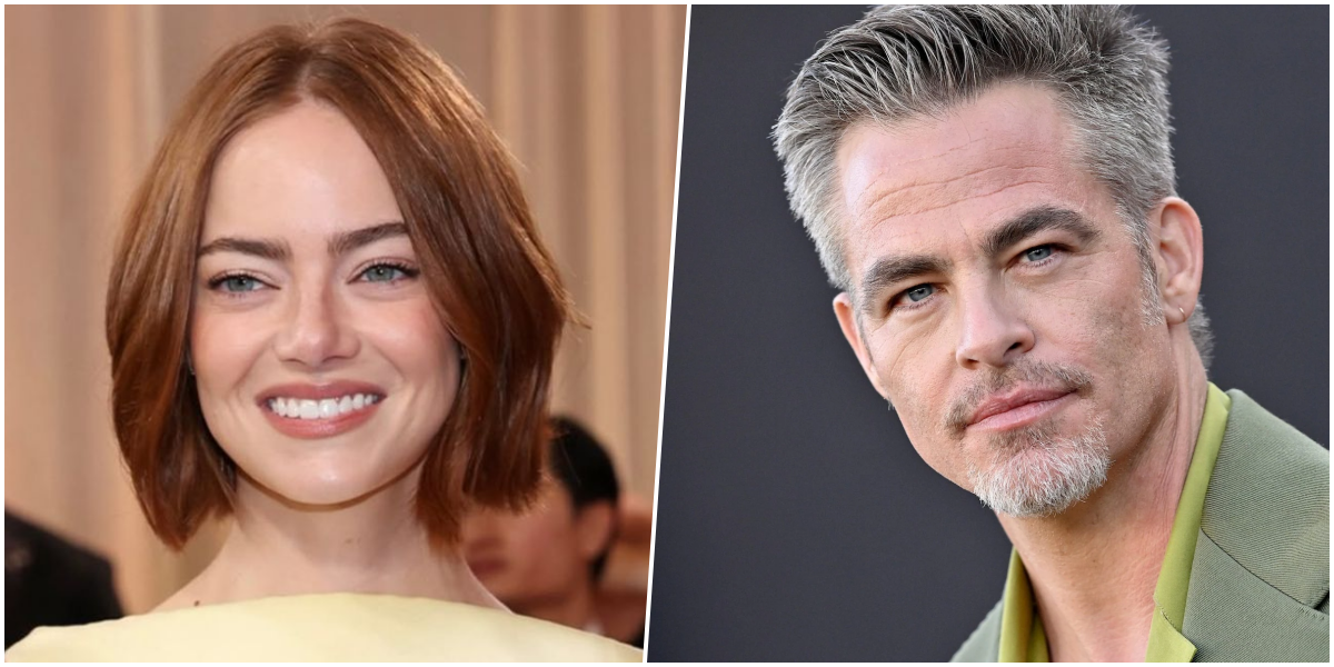 Emma Stone e Chris Pine em cena de comédia romântica The Catch produção da Universal