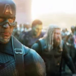Capitão América, Thor e Homem de Ferro em cena de batalha do filme Vingadores: Ultimato da Marvel Studios