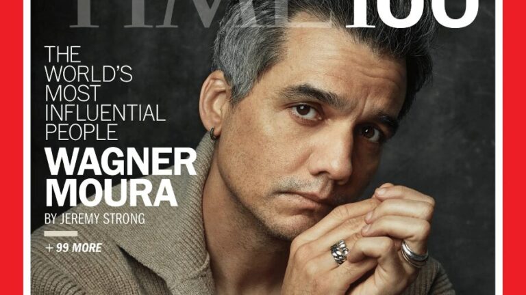 Capa da revista Time, com Wagner Moura estampado.