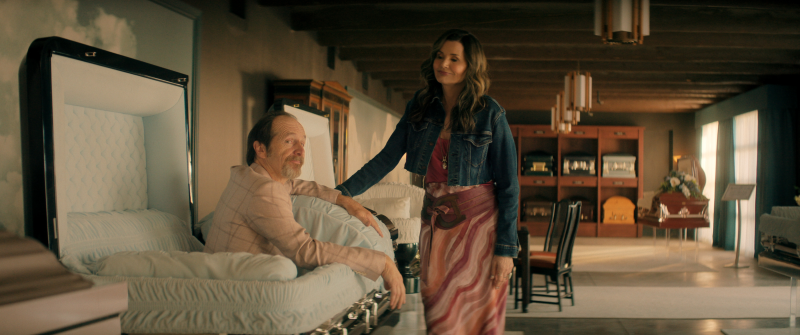 Da esquerda para a direita: Denis O'Hare como Wally, Geena Davis como Renee em 'The Boroughs'